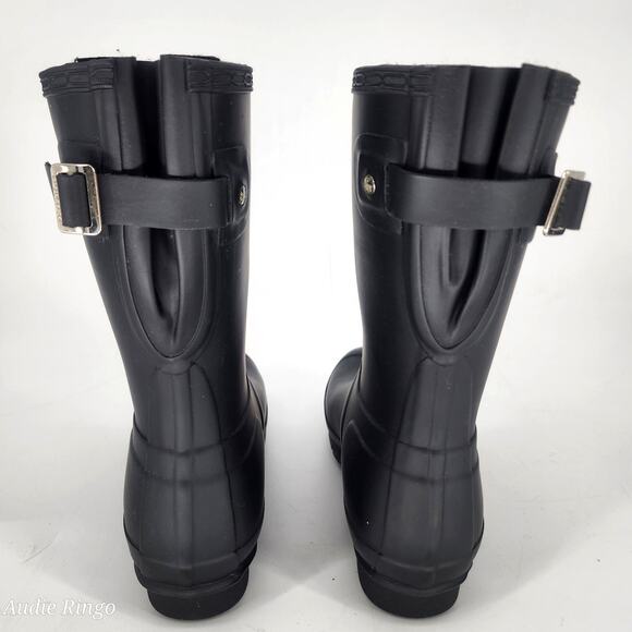 Hunter Original Short Rain Boots Black Women’s Size 7 - Picture 6 of 16
